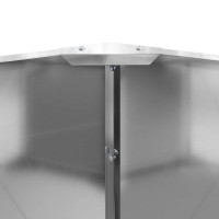 Produktbild för Planteringskärl Silver 90 x 90 x 35 cm Galvaniserat Stål