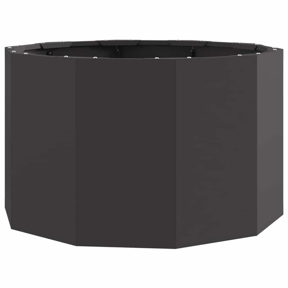Produktbild för Planteringskärl Svart 60 x 60 x 35 cm Stål