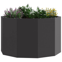 Produktbild för Planteringskärl Svart 60 x 60 x 35 cm Stål