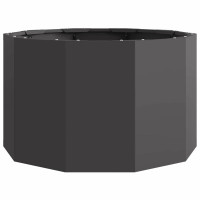 Produktbild för Planteringskärl Svart 60 x 60 x 35 cm Stål