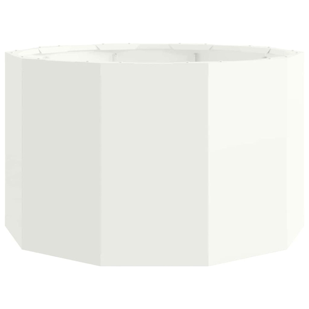Produktbild för Planteringskärl Vit 60 x 60 x 35 cm Stål