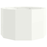 Produktbild för Planteringskärl Vit 60 x 60 x 35 cm Stål