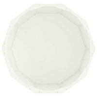 Produktbild för Planteringskärl Vit 60 x 60 x 35 cm Stål