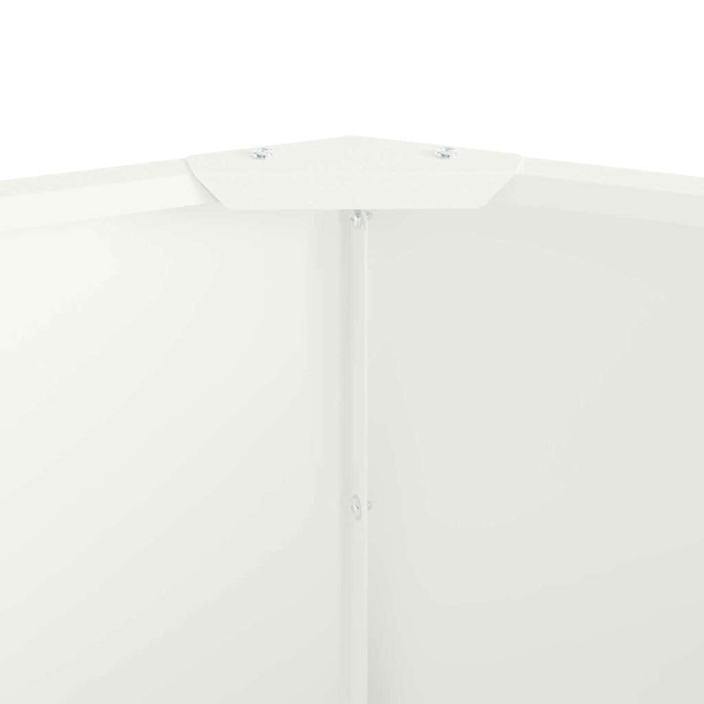 Produktbild för Planteringskärl Vit 60 x 60 x 35 cm Stål