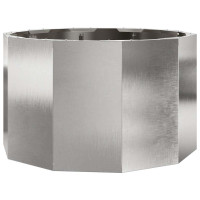 Produktbild för Planteringskärl Silver 60 x 60 x 35 cm Rostfritt stål