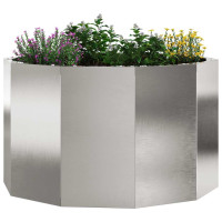 Produktbild för Planteringskärl Silver 60 x 60 x 35 cm Rostfritt stål