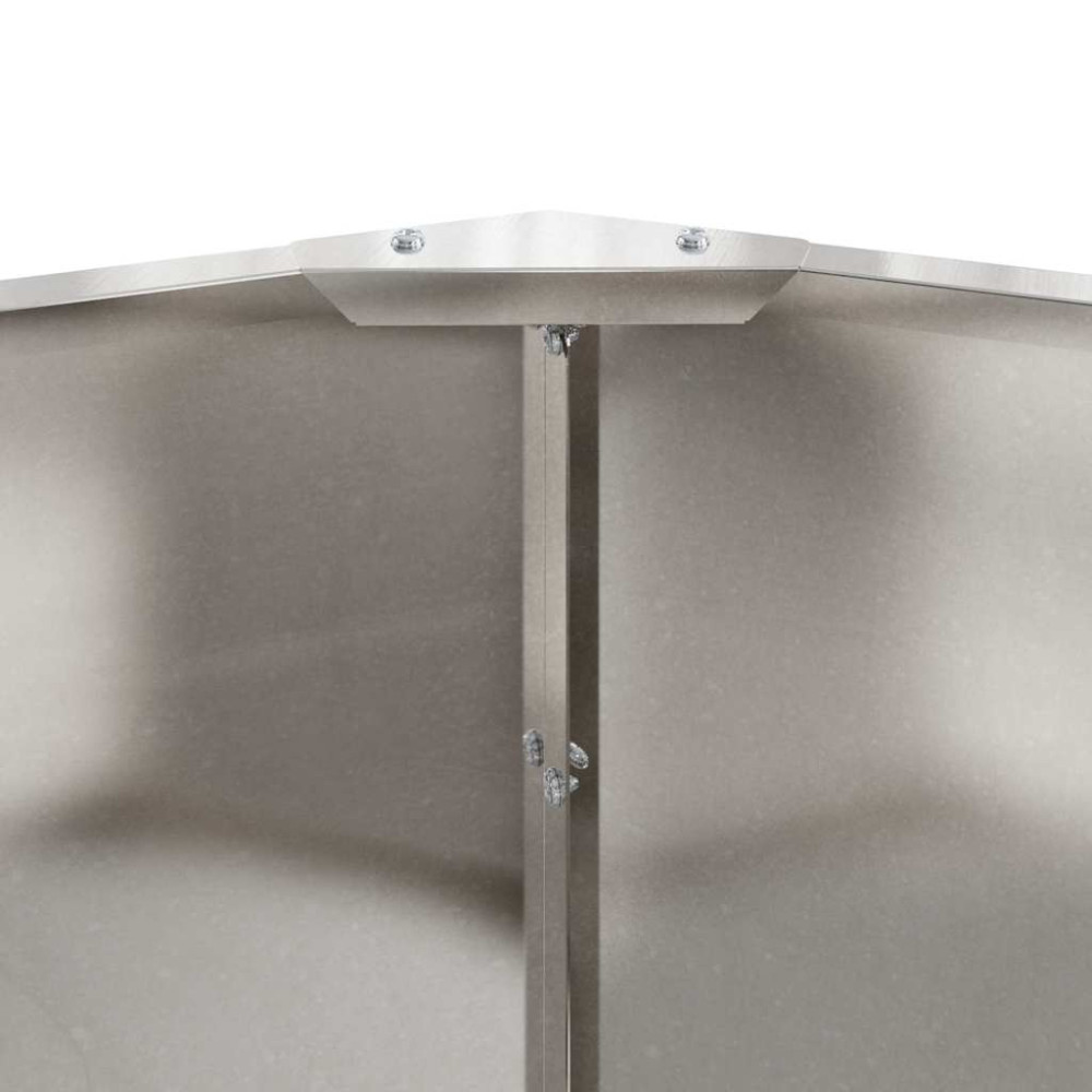 Produktbild för Planteringskärl Silver 60 x 60 x 35 cm Rostfritt stål
