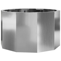 Produktbild för Planteringskärl Silver 60 x 60 x 35 cm Galvaniserat Stål