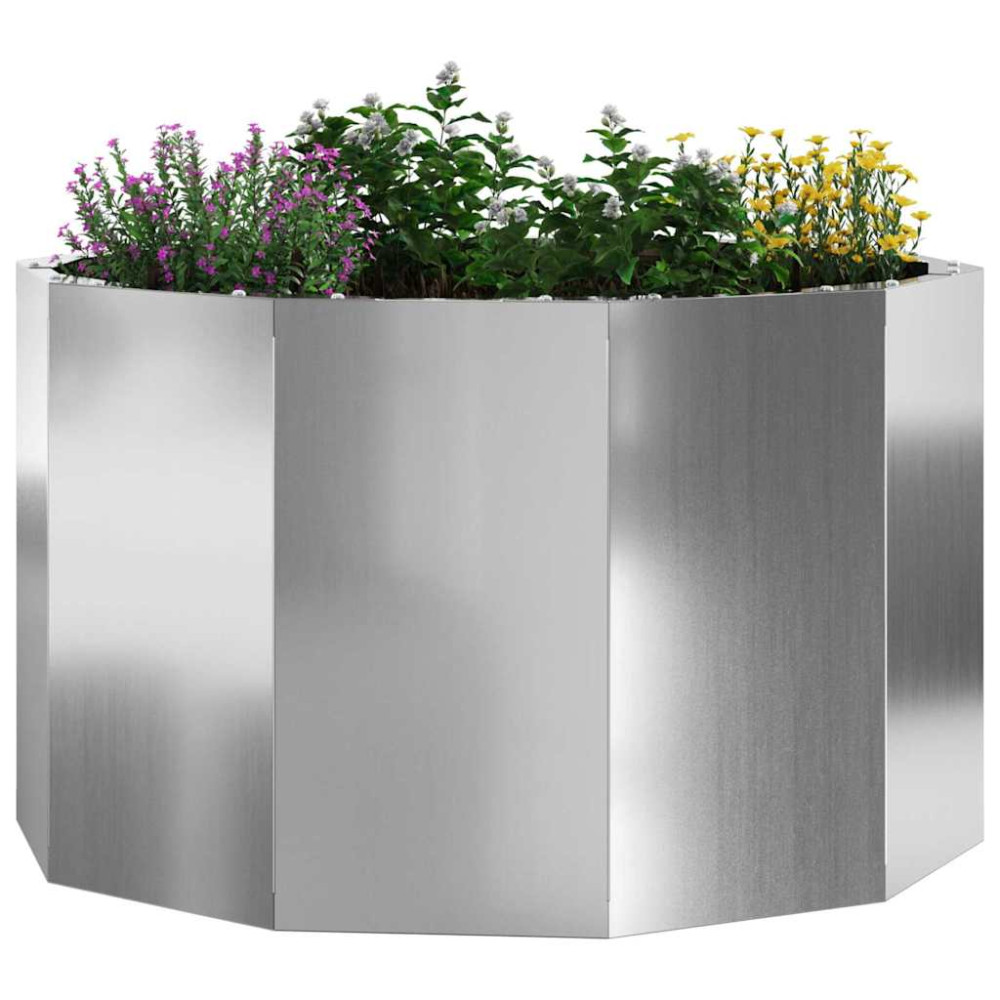 Produktbild för Planteringskärl Silver 60 x 60 x 35 cm Galvaniserat Stål