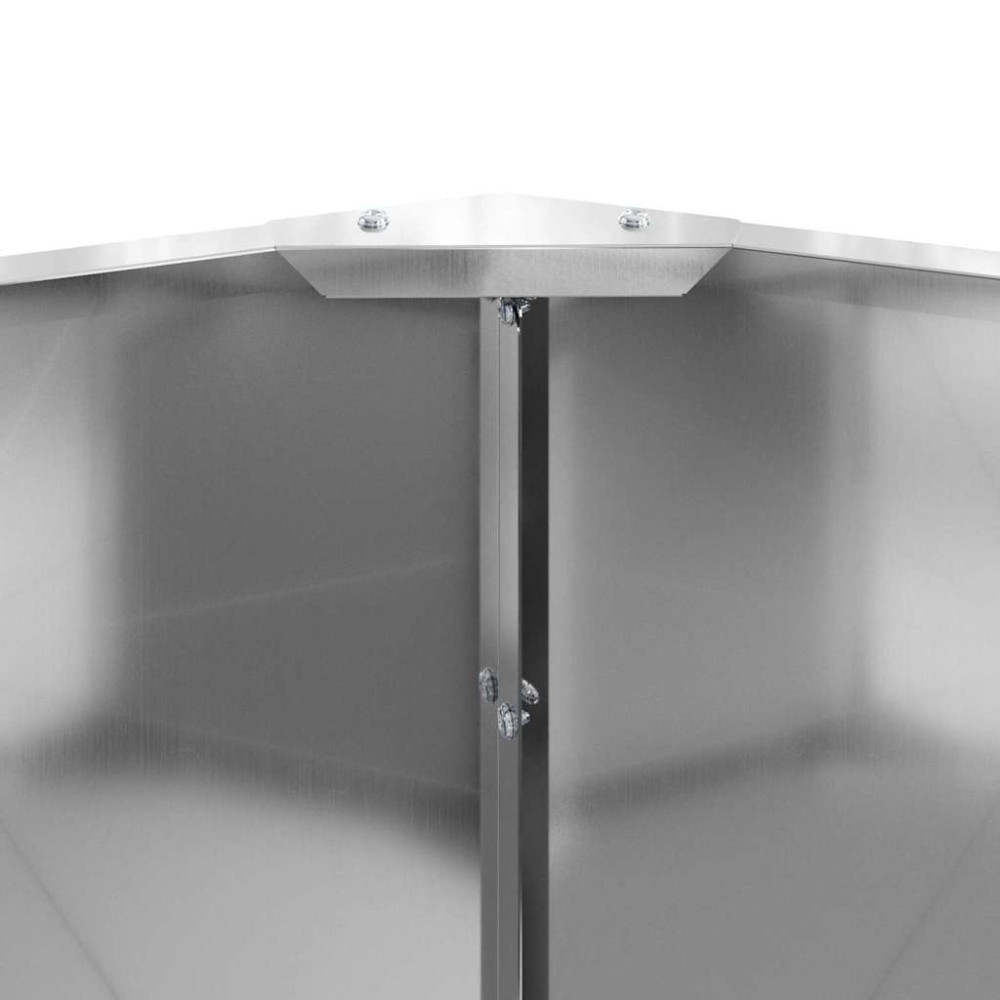 Produktbild för Planteringskärl Silver 60 x 60 x 35 cm Galvaniserat Stål