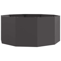 Produktbild för Planteringskärl Svart 120 x 120 x 50 cm Stål