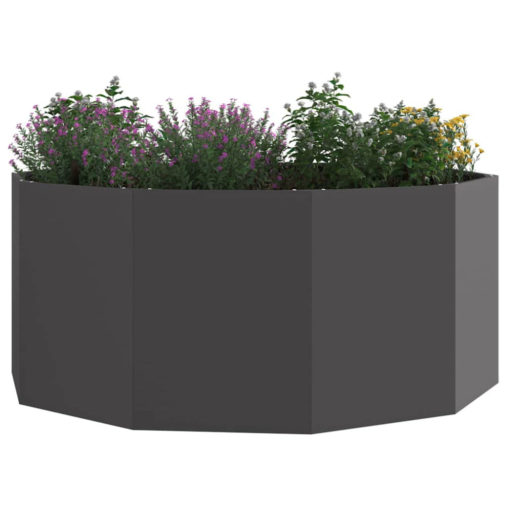 Produktbild för Planteringskärl Svart 120 x 120 x 50 cm Stål