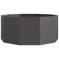 Produktbild för Planteringskärl Svart 120 x 120 x 50 cm Stål