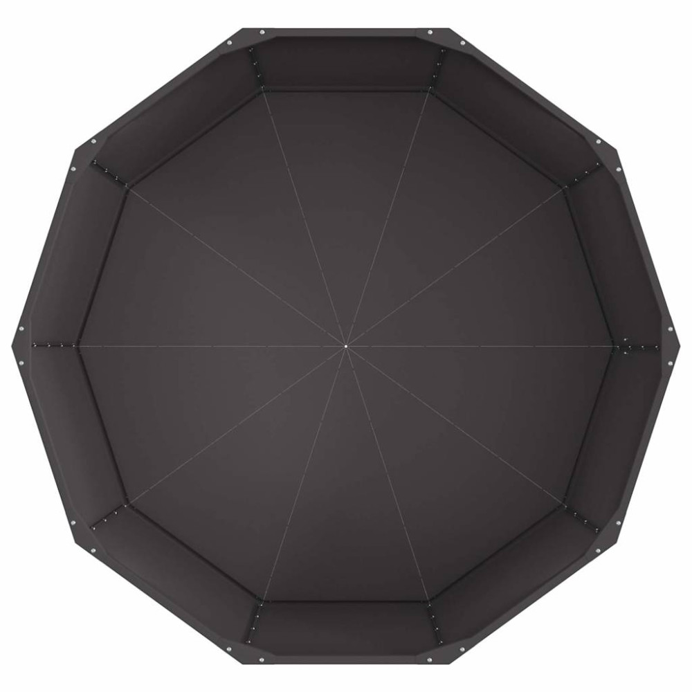 Produktbild för Planteringskärl Svart 120 x 120 x 50 cm Stål