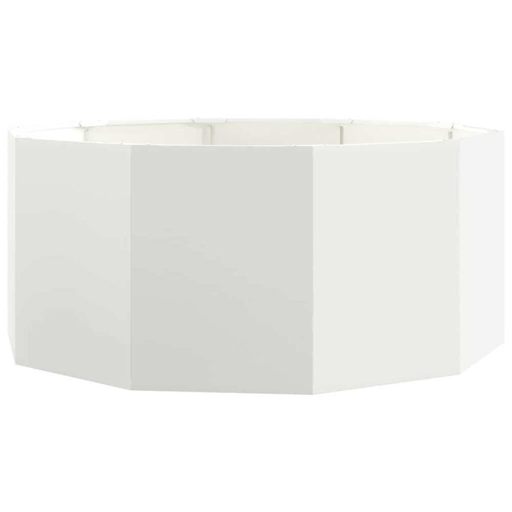 Produktbild för Planteringskärl Vit 120 x 120 x 50 cm Stål