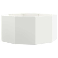 Produktbild för Planteringskärl Vit 120 x 120 x 50 cm Stål