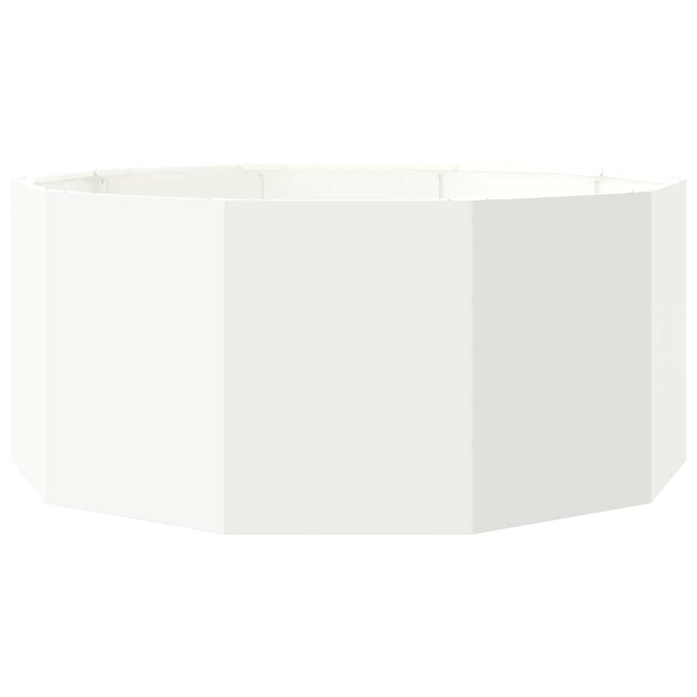 Produktbild för Planteringskärl Vit 120 x 120 x 50 cm Stål