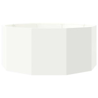 Produktbild för Planteringskärl Vit 120 x 120 x 50 cm Stål