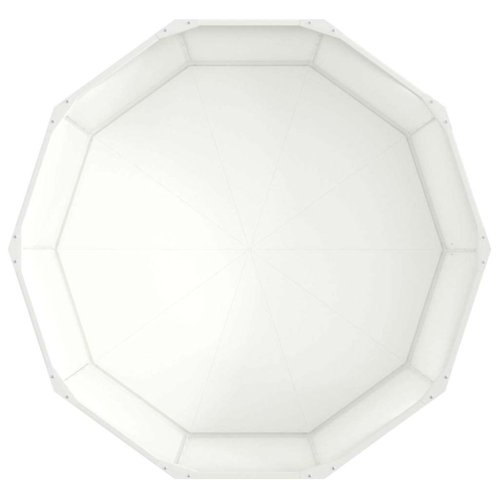Produktbild för Planteringskärl Vit 120 x 120 x 50 cm Stål