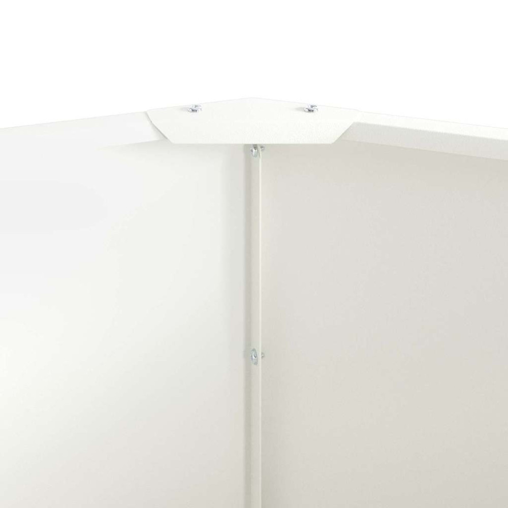Produktbild för Planteringskärl Vit 120 x 120 x 50 cm Stål