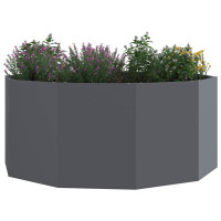 Produktbild för Planteringskärl Antracit 120 x 120 x 50 cm Stål