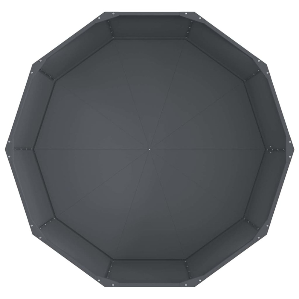 Produktbild för Planteringskärl Antracit 120 x 120 x 50 cm Stål