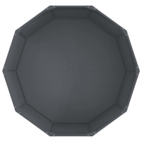 Produktbild för Planteringskärl Antracit 120 x 120 x 50 cm Stål