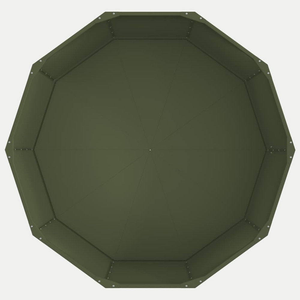 Produktbild för Planteringskärl Olivgrön 120 x 120 x 50 cm Stål