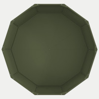 Produktbild för Planteringskärl Olivgrön 120 x 120 x 50 cm Stål