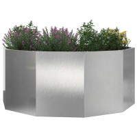 Produktbild för Planteringskärl Silver 120 x 120 x 50 cm Rostfritt stål