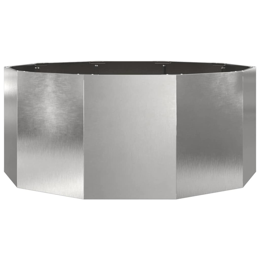 Produktbild för Planteringskärl Silver 120 x 120 x 50 cm Rostfritt stål