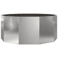Produktbild för Planteringskärl Silver 120 x 120 x 50 cm Rostfritt stål
