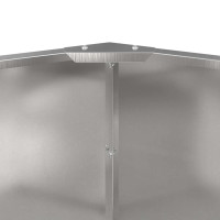 Produktbild för Planteringskärl Silver 120 x 120 x 50 cm Rostfritt stål