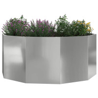 Produktbild för Planteringskärl Silver 120 x 120 x 50 cm Galvaniserat Stål