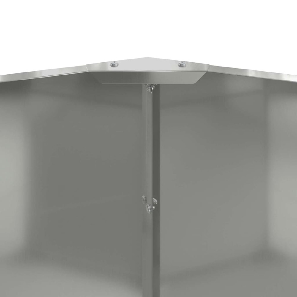 Produktbild för Planteringskärl Silver 120 x 120 x 50 cm Galvaniserat Stål