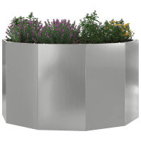 Produktbild för Planteringskärl Silver 90 x 90 x 50 cm Galvaniserat Stål