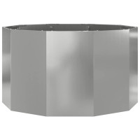 Produktbild för Planteringskärl Silver 90 x 90 x 50 cm Galvaniserat Stål