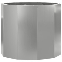 Produktbild för Planteringskärl Silver 60 x 60 x 50 cm Galvaniserat Stål