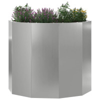 Produktbild för Planteringskärl Silver 60 x 60 x 50 cm Galvaniserat Stål