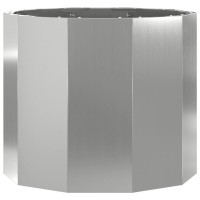 Produktbild för Planteringskärl Silver 60 x 60 x 50 cm Galvaniserat Stål