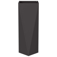 Produktbild för Planteringskärl Svart 30 x 30 x 75 cm Stål