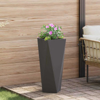 Produktbild för Planteringskärl 2 pcs Svart 30 x 30 x 75 cm Stål