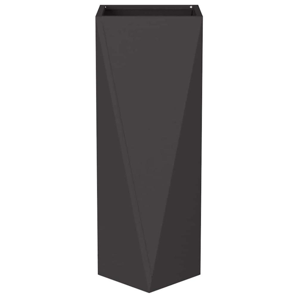 Produktbild för Planteringskärl 2 pcs Svart 30 x 30 x 75 cm Stål