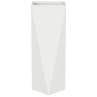 Produktbild för Planteringskärl Vit 30 x 30 x 75 cm Stål