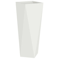 Produktbild för Planteringskärl 2 pcs Vit 30 x 30 x 75 cm Stål
