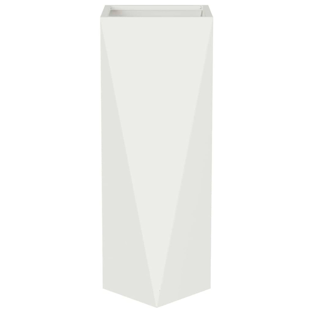 Produktbild för Planteringskärl 2 pcs Vit 30 x 30 x 75 cm Stål
