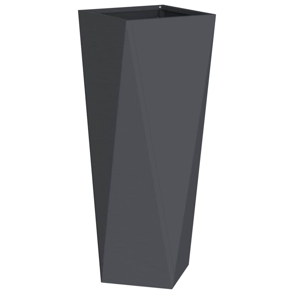 Produktbild för Planteringskärl 2 pcs Antracit 30 x 30 x 75 cm Stål