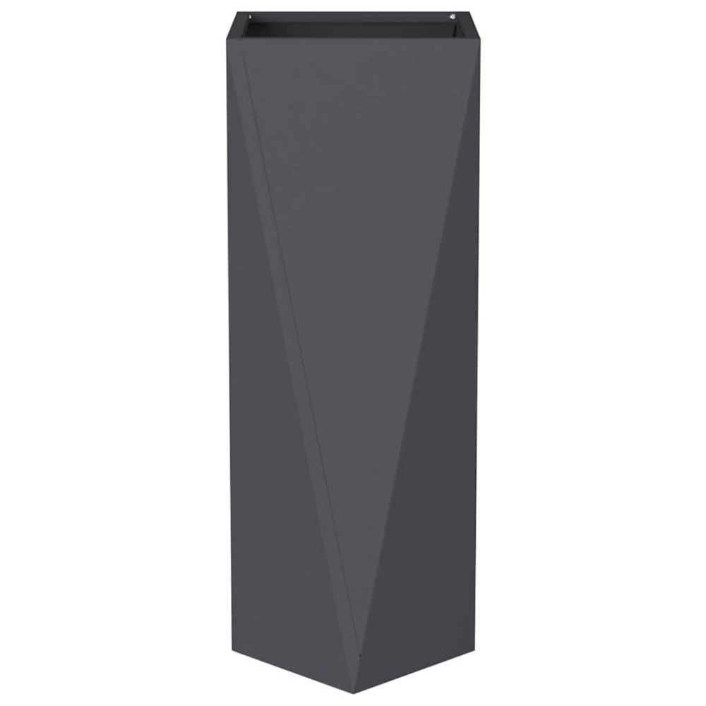 Produktbild för Planteringskärl 2 pcs Antracit 30 x 30 x 75 cm Stål