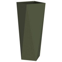 Produktbild för Planteringskärl 2 pcs Olivgrön 30 x 30 x 75 cm Stål