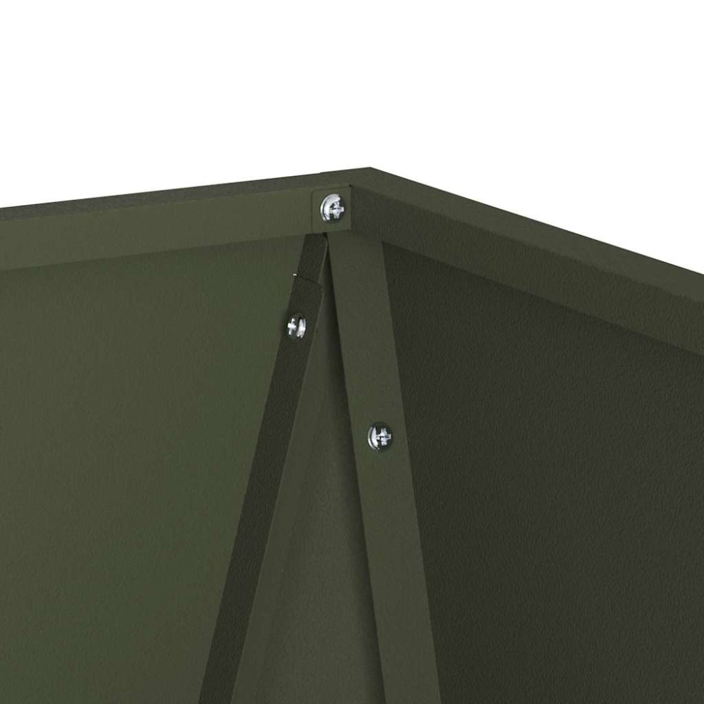Produktbild för Planteringskärl 2 pcs Olivgrön 30 x 30 x 75 cm Stål